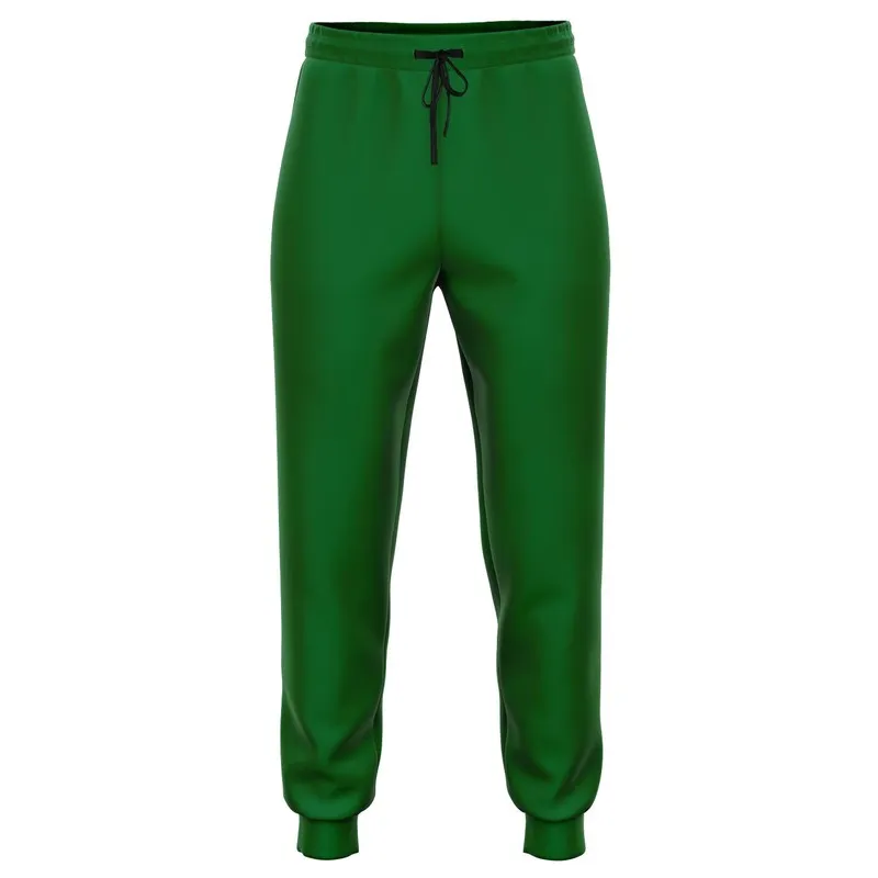 Medium Dark Green Joggers | Unisex | with PLUS sizes | Medium Dark Pure Green | C75M0Y100K60