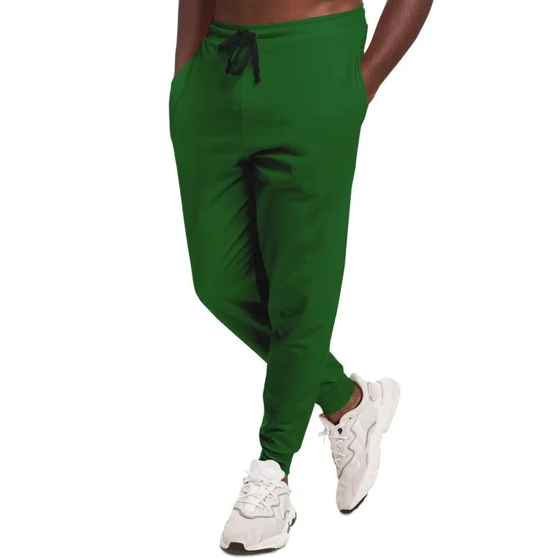 Medium Dark Green Joggers | Unisex | with PLUS sizes | Medium Dark Pure Green | C75M0Y100K60