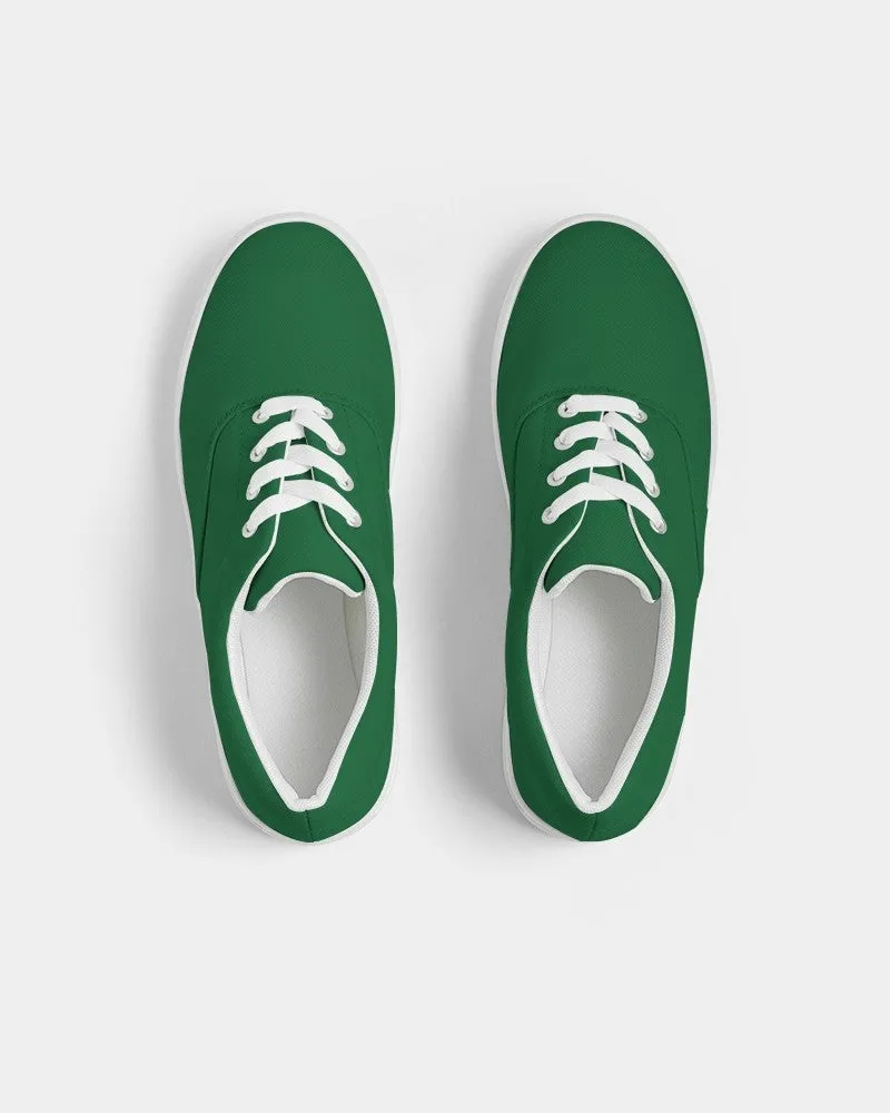 Medium Dark Green Men's Canvas Sneakers | Men's | Medium Dark Pure Green | C100M0Y100K60