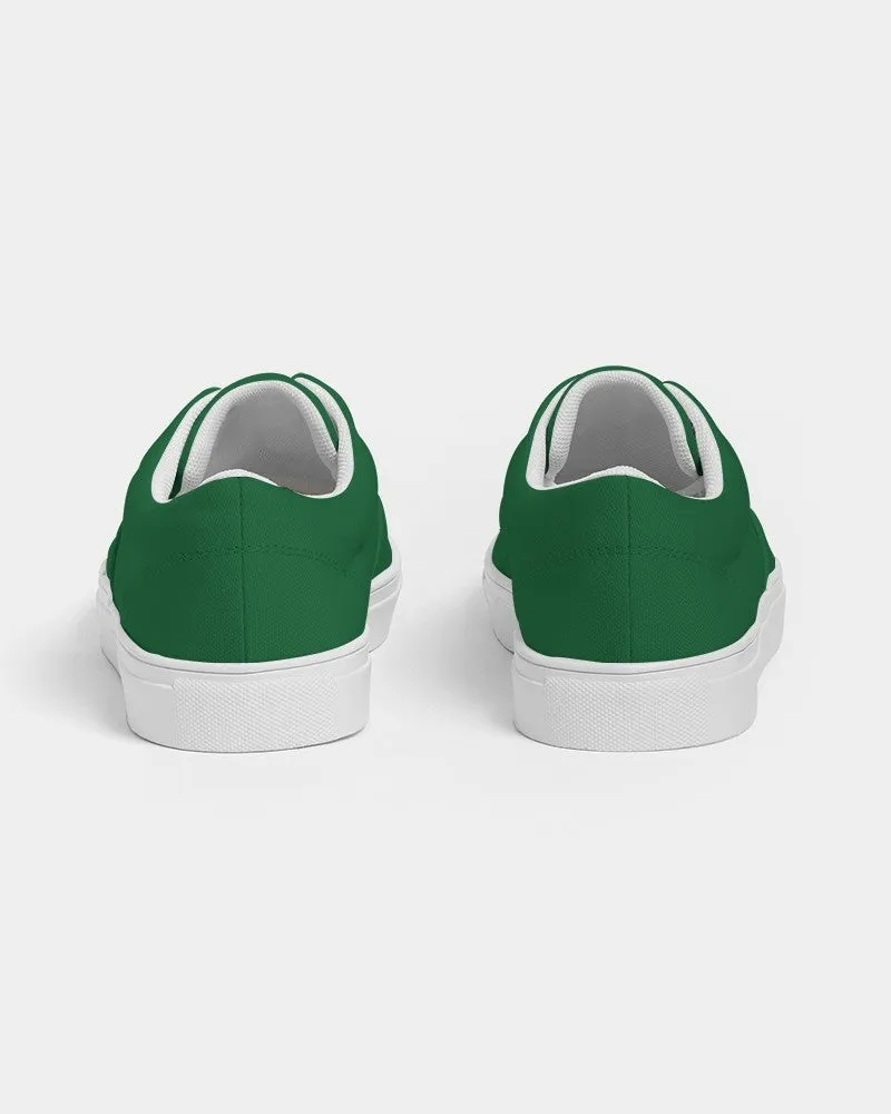 Medium Dark Green Men's Canvas Sneakers | Men's | Medium Dark Pure Green | C100M0Y100K60