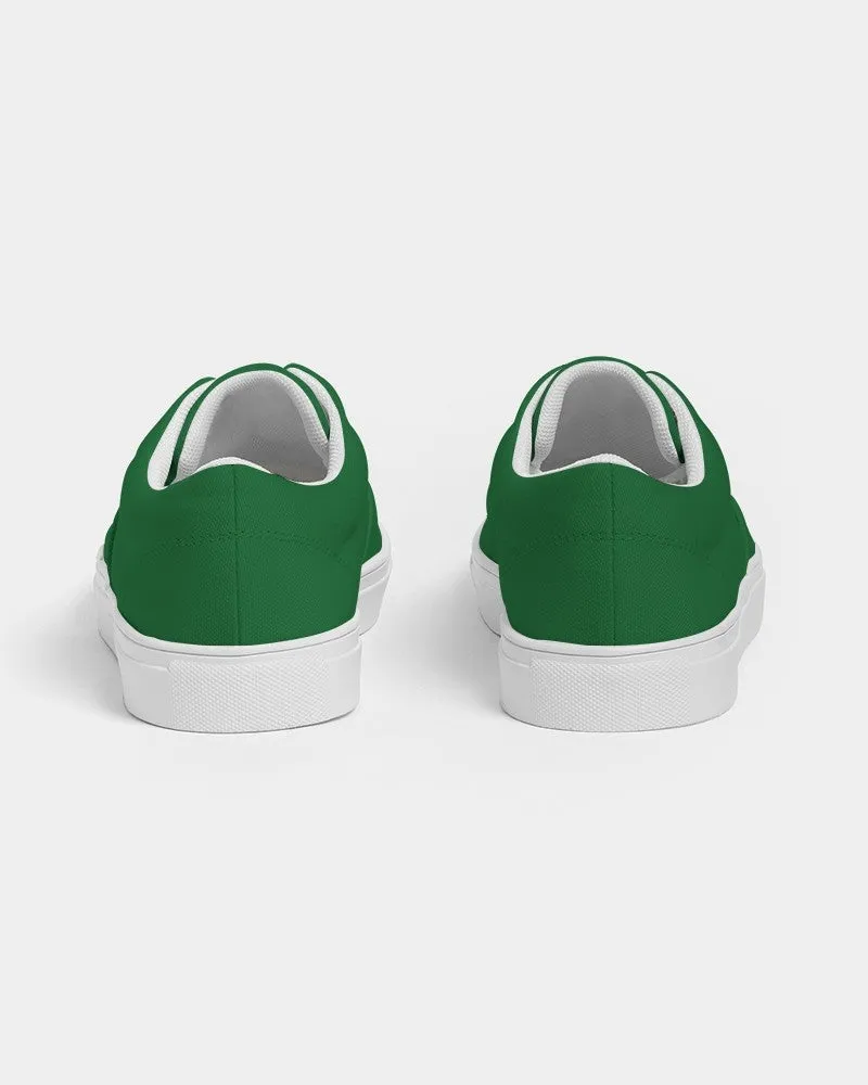 Medium Dark Green Women's Canvas Sneakers | Women's | Medium Dark Pure Green | C75M0Y100K60