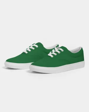 Medium Dark Green Women's Canvas Sneakers | Women's | Medium Dark Pure Green | C75M0Y100K60