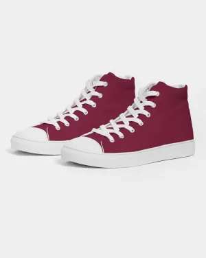 Medium Dark Pink Men's High-top Canvas Sneakers | Men's | Medium Dark Pure Pink | C0M100Y50K60