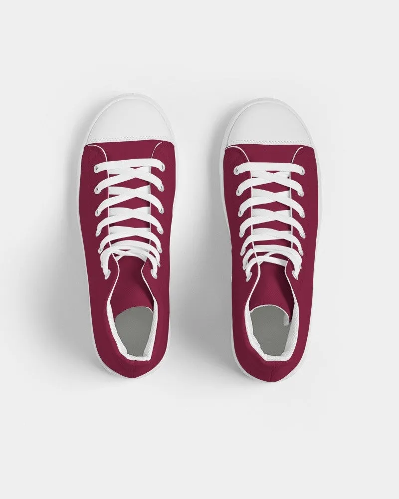 Medium Dark Pink Women's High-top Canvas Sneakers | Women's | Medium Dark Pure Pink | C0M100Y50K60