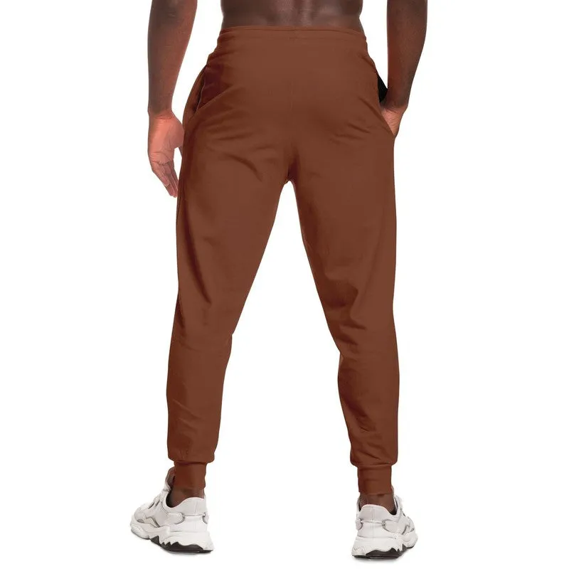 Medium Dark Red Brown Joggers | Unisex | with PLUS sizes | Medium Dark Pastel Red Brown | C0M60Y60K60