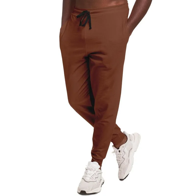 Medium Dark Red Brown Joggers | Unisex | with PLUS sizes | Medium Dark Pastel Red Brown | C0M60Y60K60