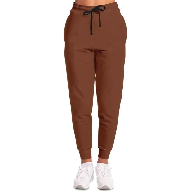 Medium Dark Red Brown Joggers | Unisex | with PLUS sizes | Medium Dark Pastel Red Brown | C0M60Y60K60