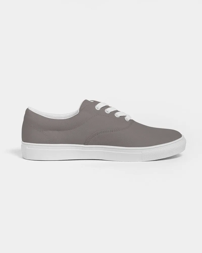 Medium Dark Red Brown Men's Canvas Sneakers | Men's | Medium Dark Pale Red Brown | C0M10Y10K60