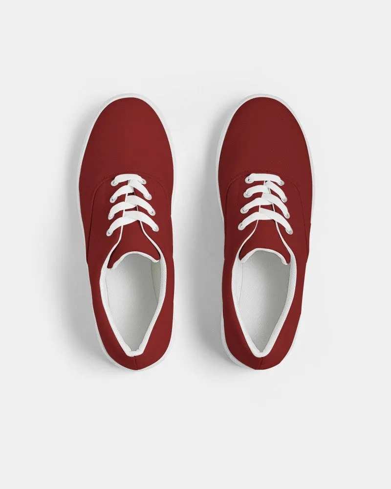 Medium Dark Red Women's Canvas Sneakers | Women's | Medium Dark Pure Red | C0M100Y100K60