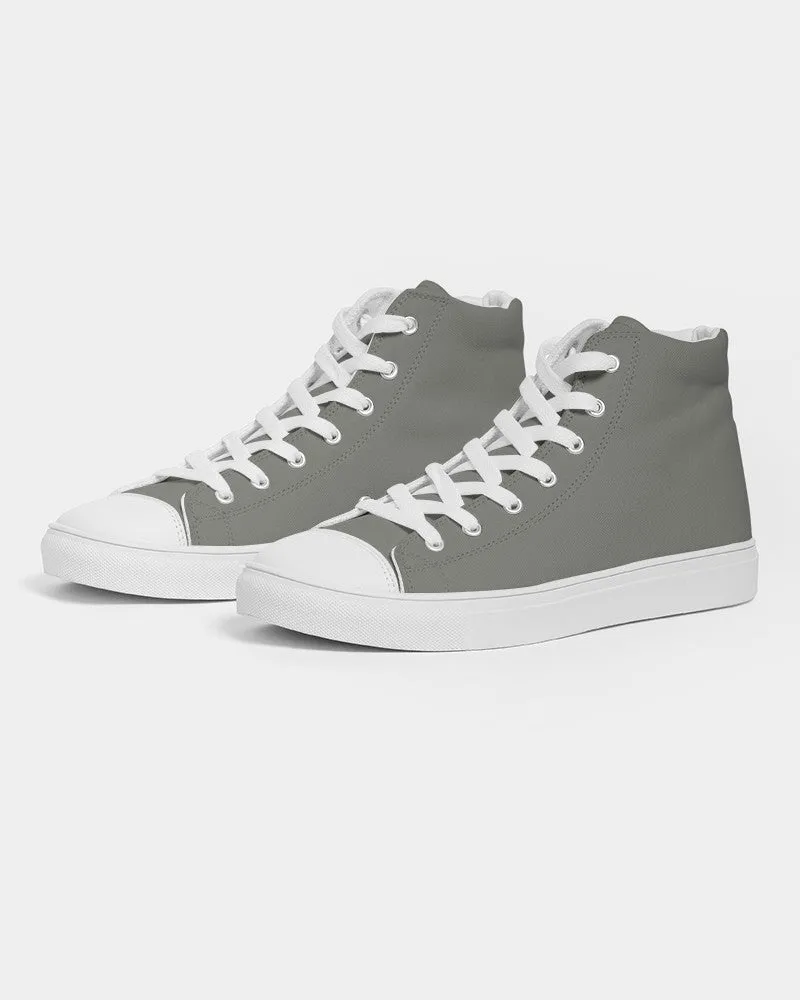 Medium Dark Yellow Gray Women's High-top Canvas Sneakers | Women's | Medium Dark Pale Yellow Gray | C0M0Y10K60