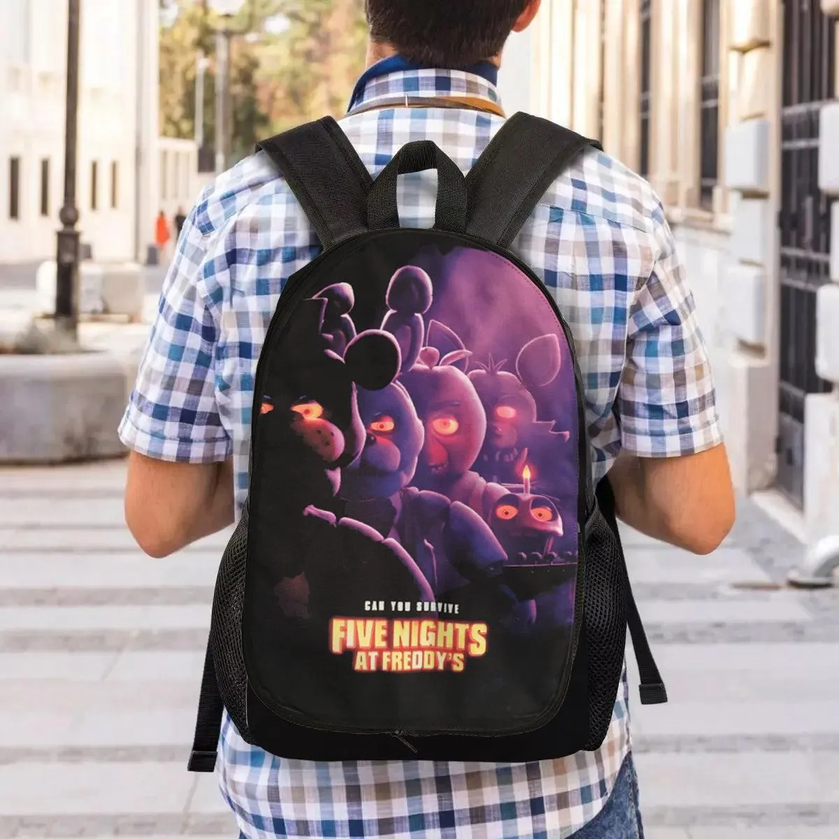 Men Women Horror Movie Backpacks Halloween Film Outdoor Bag -Five Nights Freddys