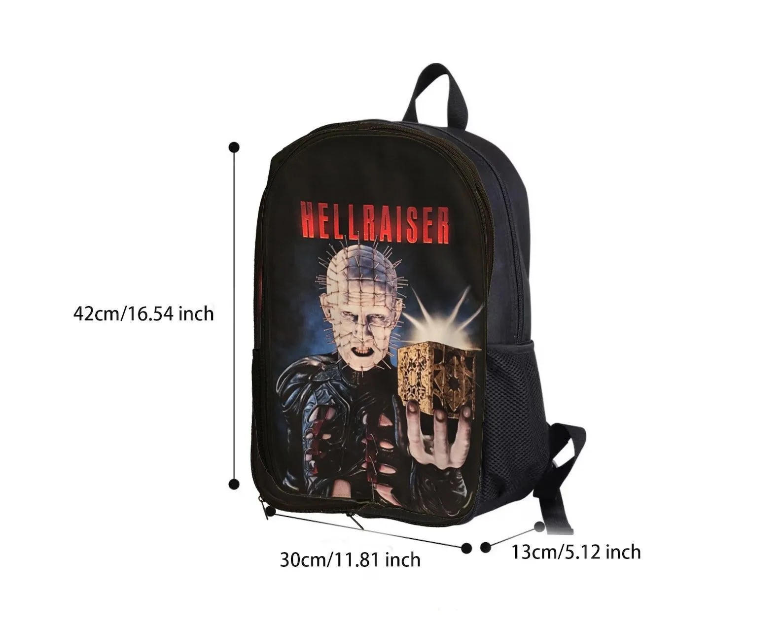 Men Women Horror Movie Backpacks Halloween Film Outdoor Bag - Hellraiser Pinhead