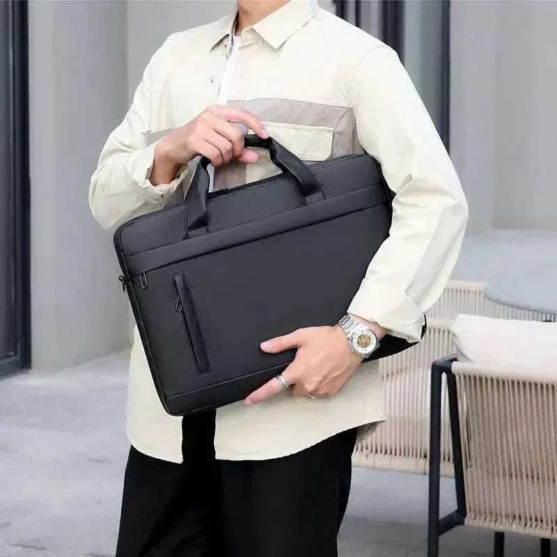 Men's PU Leather Briefcase | 14-Inch Business Laptop Shoulder Bag | BBC006