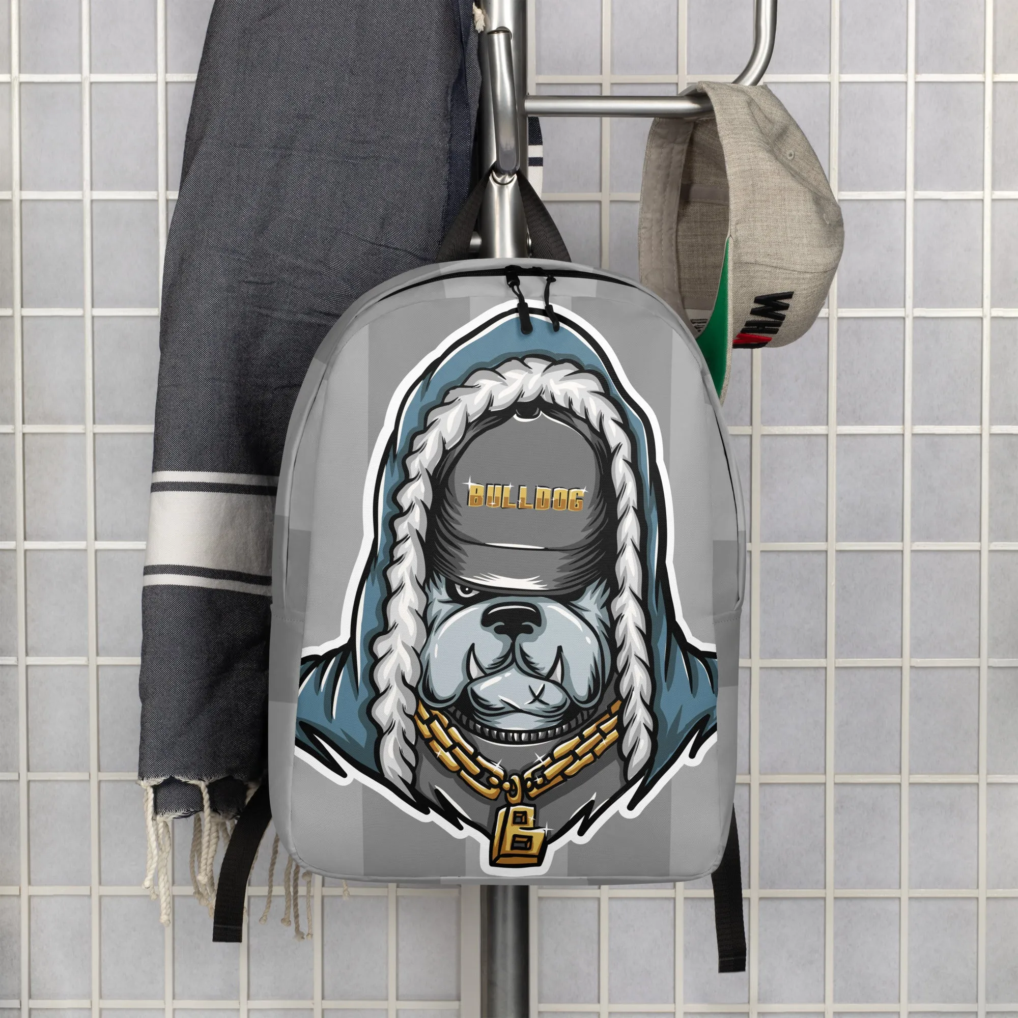 Minimalist Backpack Bulldog Design