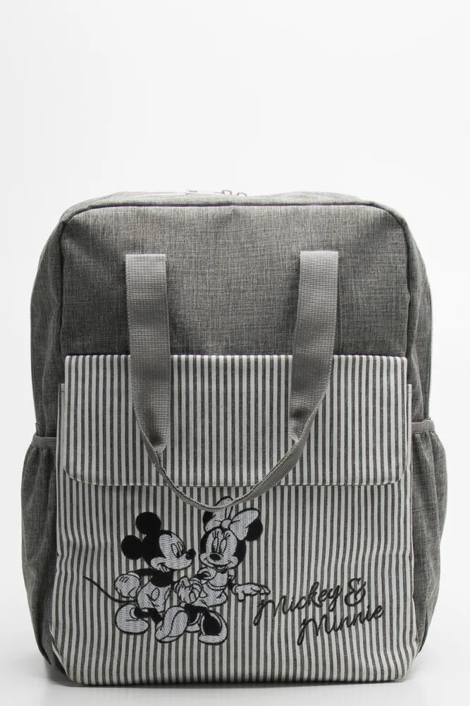 Minnie Mouse Backpack Nappy Bag Grey