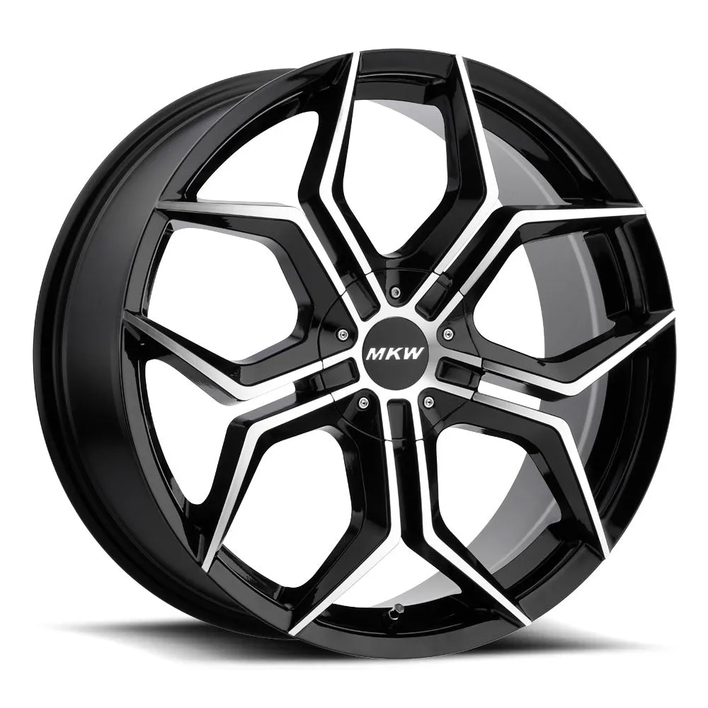 MKW M121 18X8 4X100/4X114.3 40mm Gloss Black Machined Wheel