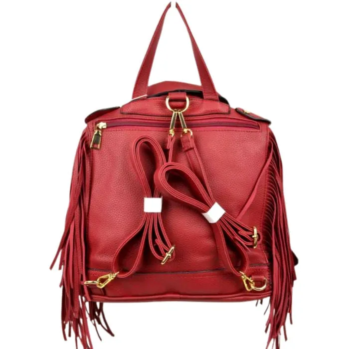 Moto Jacket Fringe Backpack