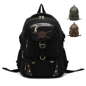 MROYALE™ Men's Unique Vintage Canvas Traveller Backpack