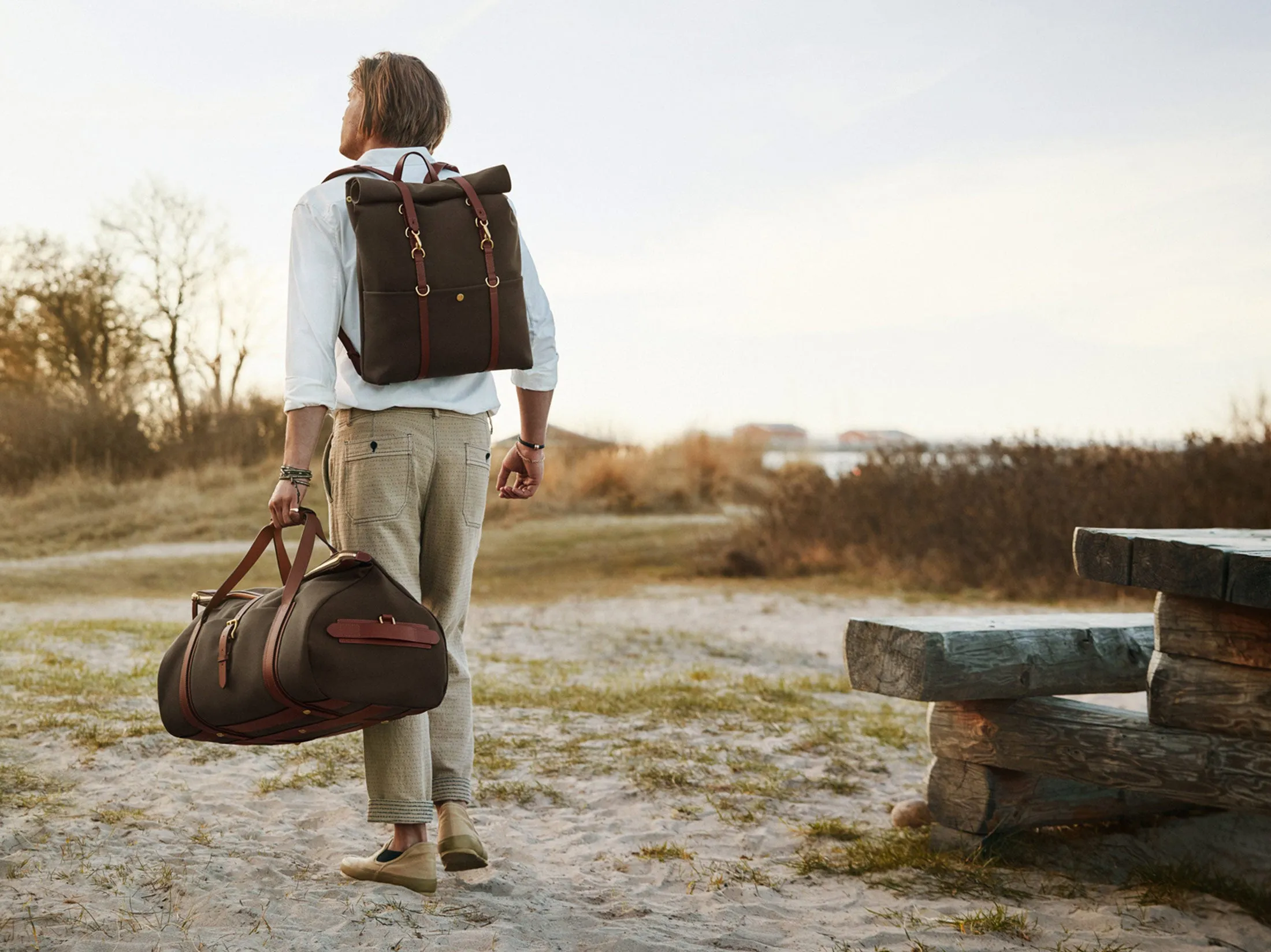 M/S Backpack – Army/Dark Brown