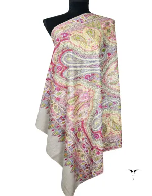 multi-coloured embroidery pashmina shawl 8232