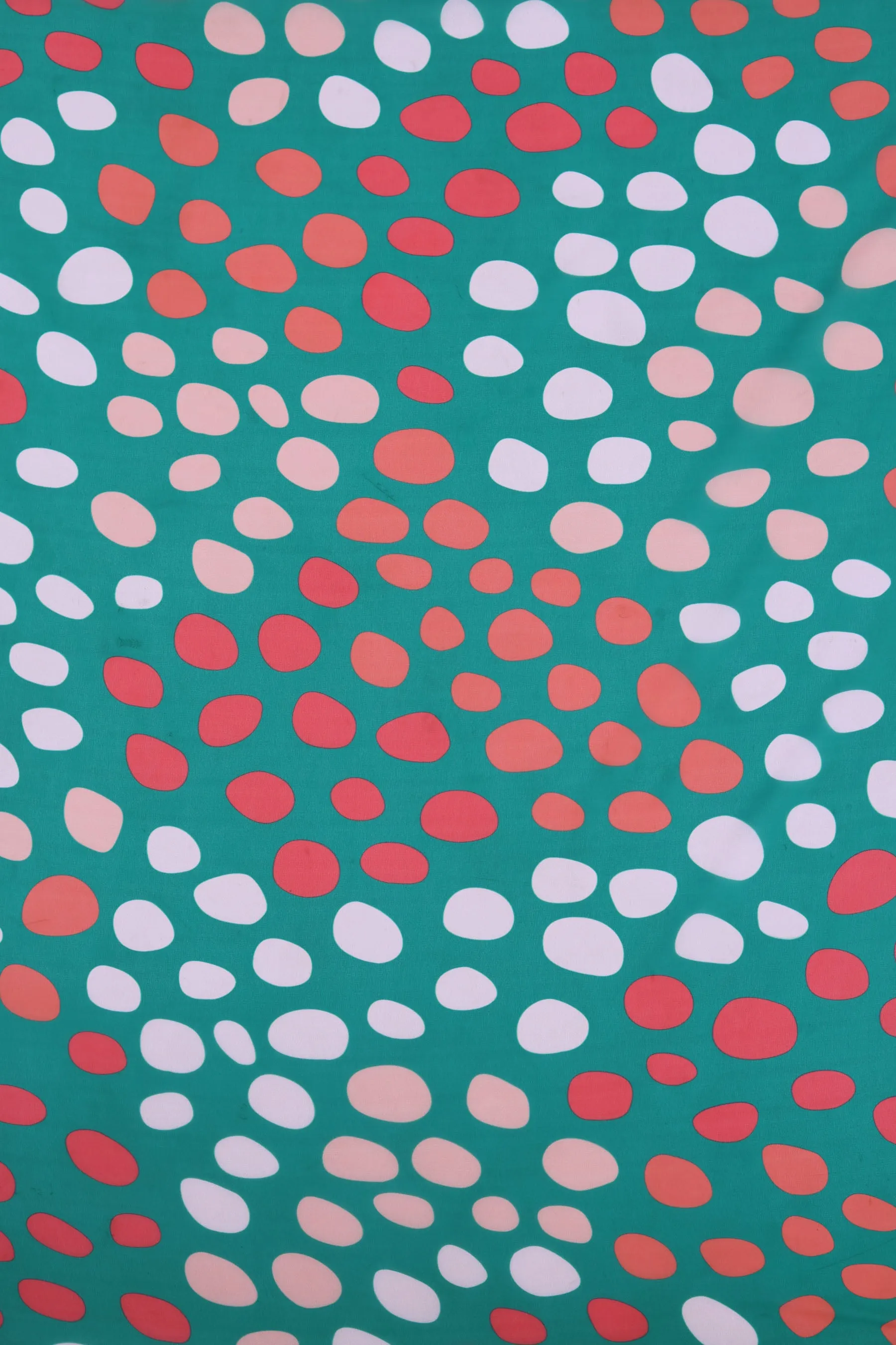 Multicolor Dots Pattern Printed Georgette Fabric