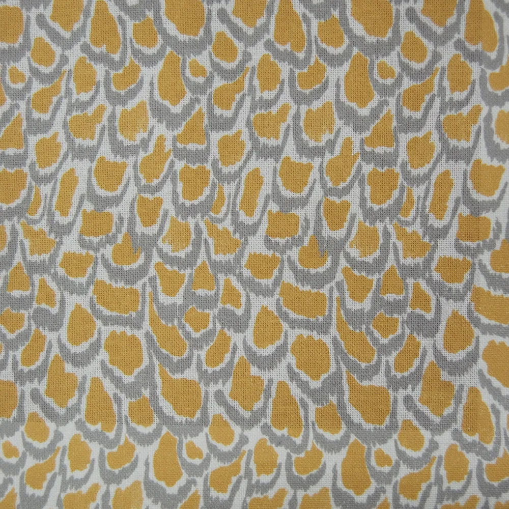 Nada Printed Linen Fabric (By The Metre) Mango