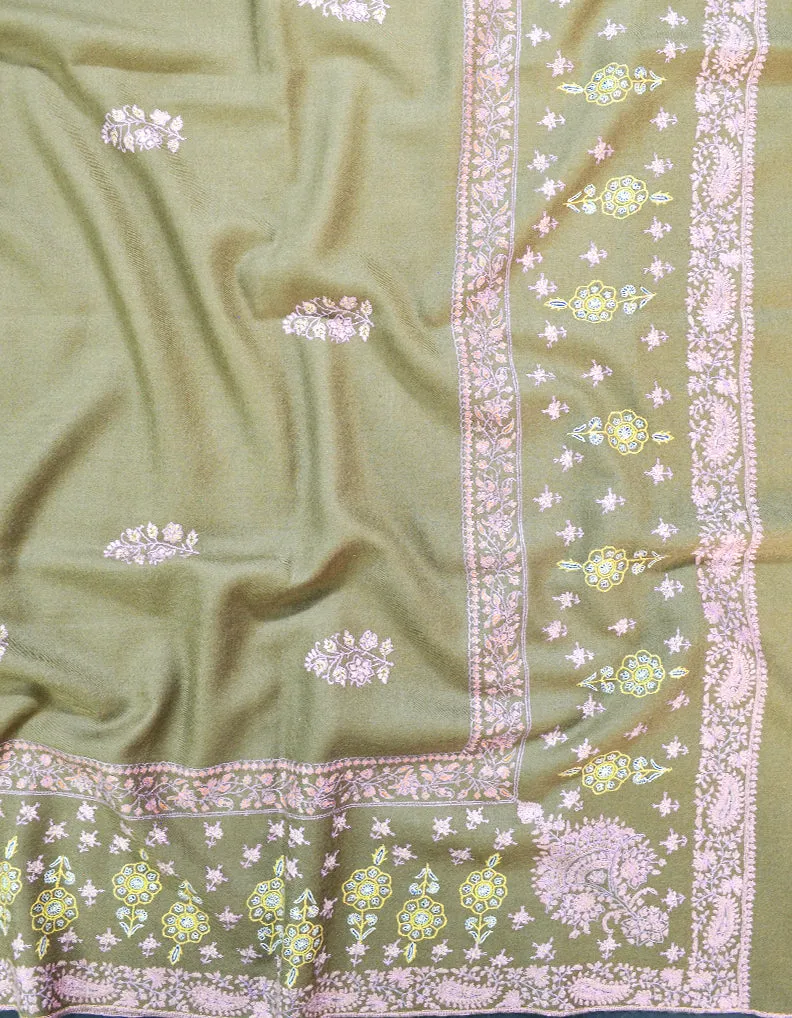 natural embroidery pashmina shawl 8532