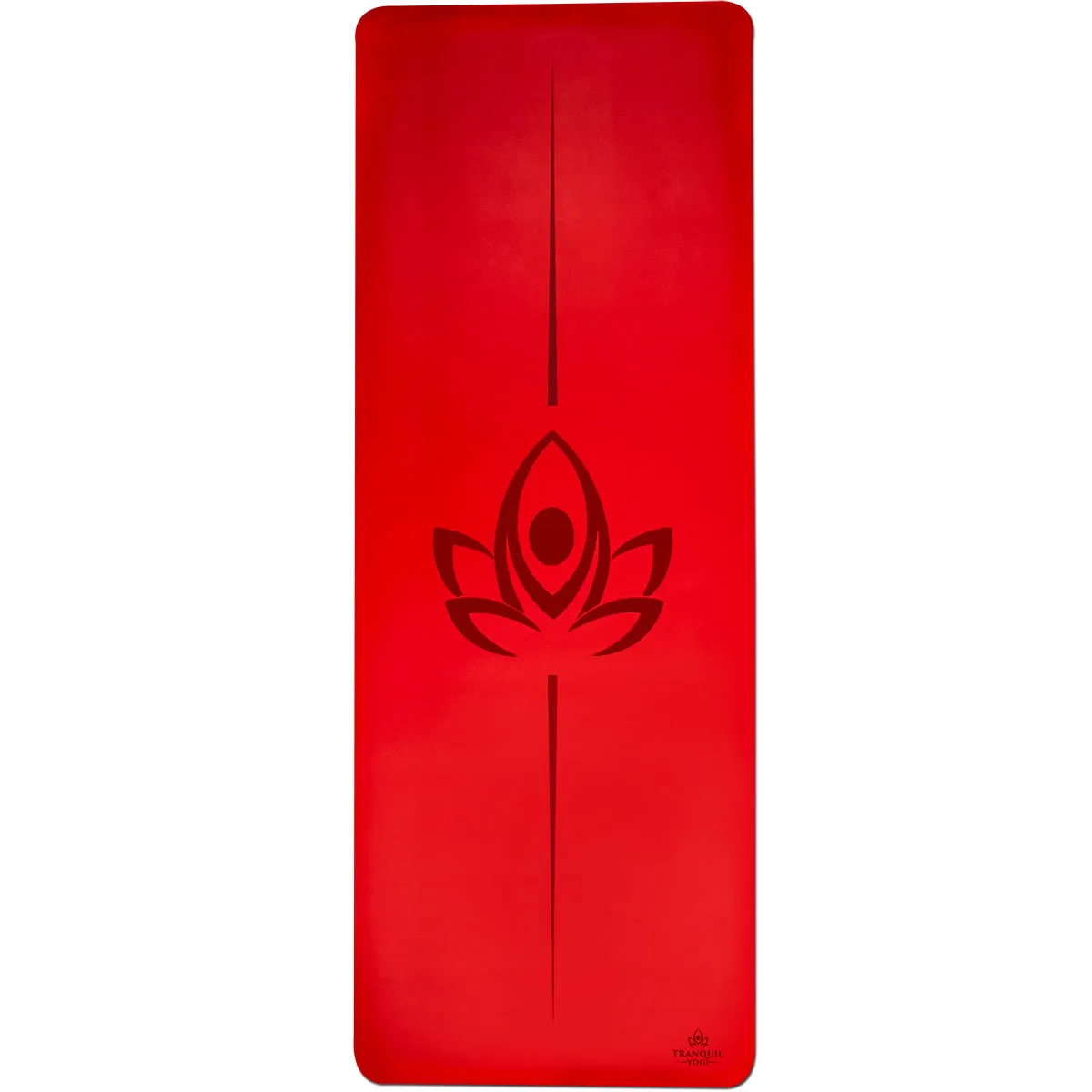 Natural Rubber Yoga Mat | Red Chilli, Extreme Grip, Joint Protection, with Strap