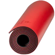 Natural Rubber Yoga Mat | Red Chilli, Extreme Grip, Joint Protection, with Strap