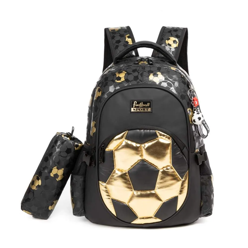 (NET) Football Backpacks For School Boys Kids Set Of 3 Pcs