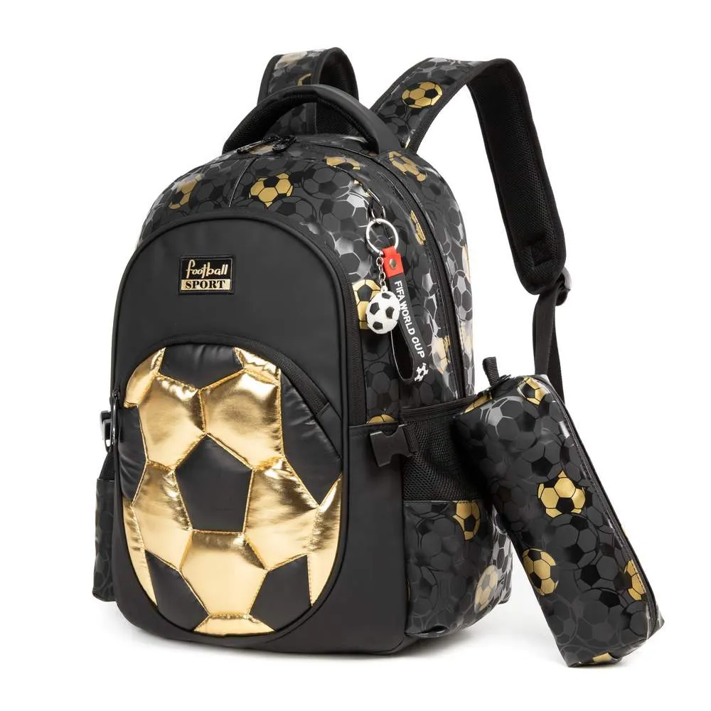 (NET) Football Backpacks For School Boys Kids Set Of 3 Pcs