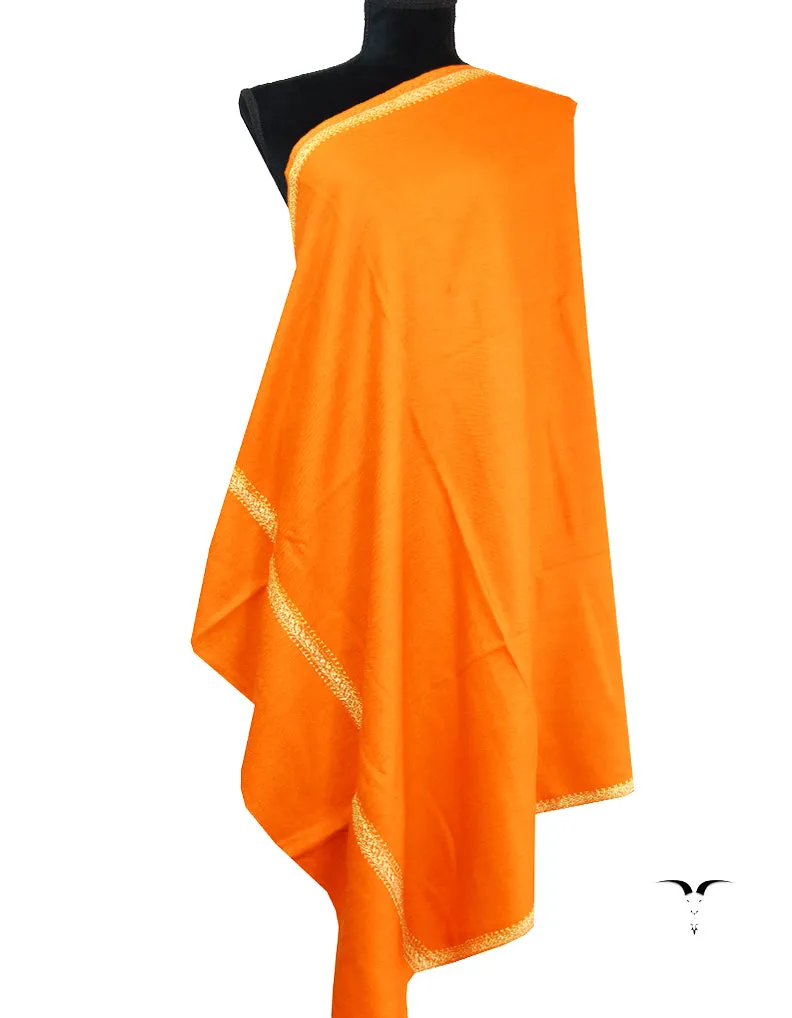 orange tilla embroidery pashmina shawl 8608