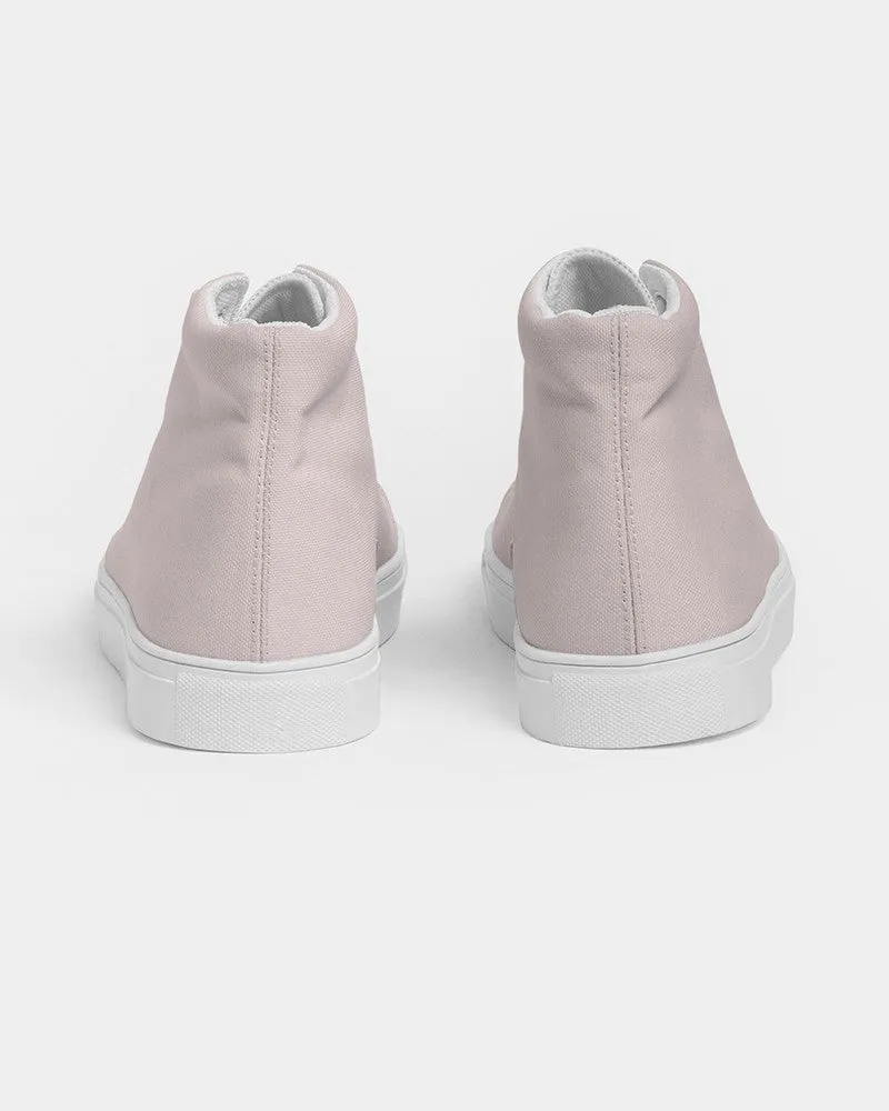 Pale Pink Men's High-top Canvas Sneakers | Men's | Bright Pale Pink | C0M10Y5K0