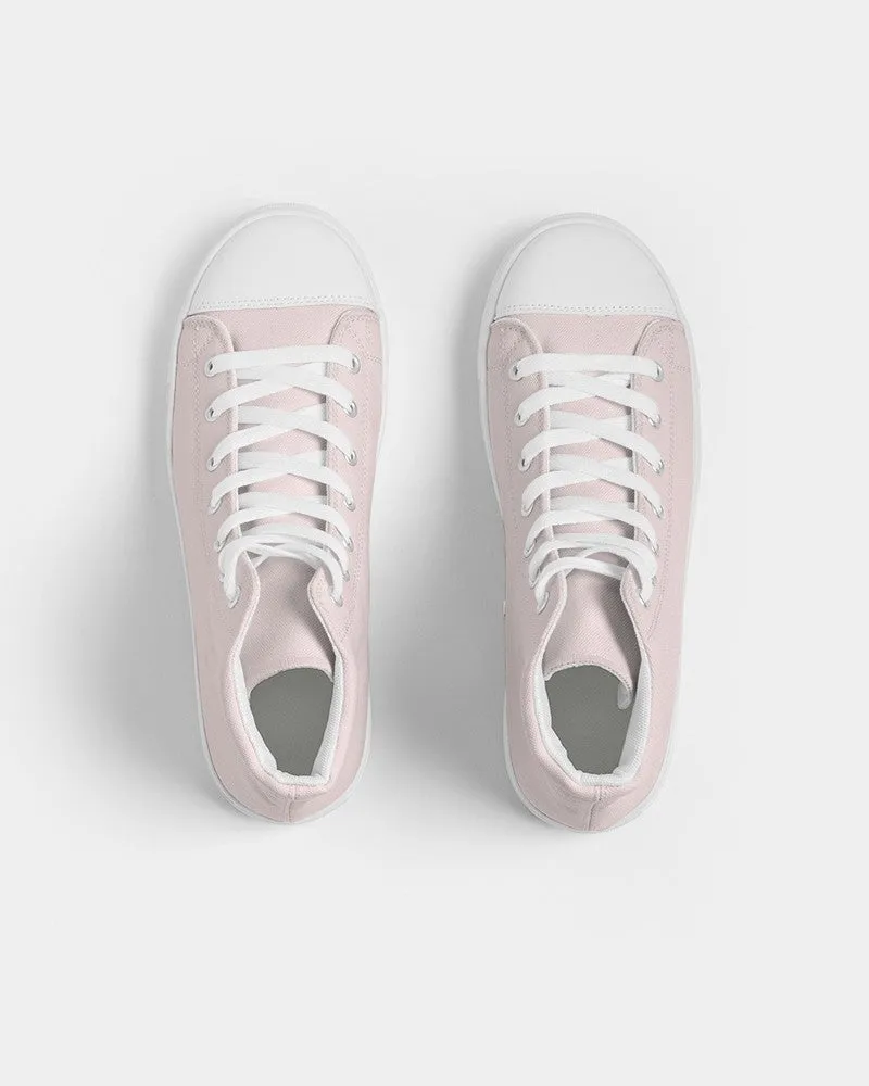 Pale Pink Men's High-top Canvas Sneakers | Men's | Bright Pale Pink | C0M10Y5K0