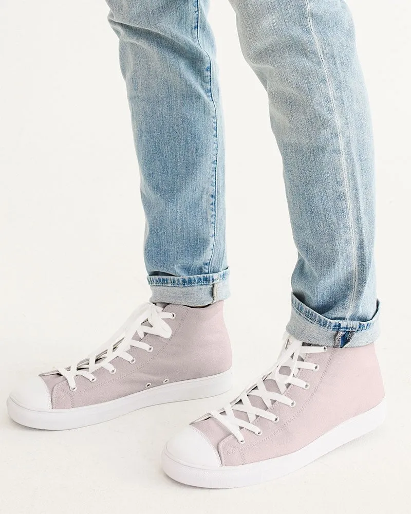 Pale Pink Men's High-top Canvas Sneakers | Men's | Bright Pale Pink | C0M10Y5K0