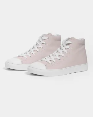 Pale Pink Men's High-top Canvas Sneakers | Men's | Bright Pale Pink | C0M10Y5K0