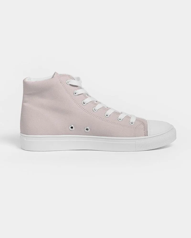 Pale Pink Men's High-top Canvas Sneakers | Men's | Bright Pale Pink | C0M10Y5K0