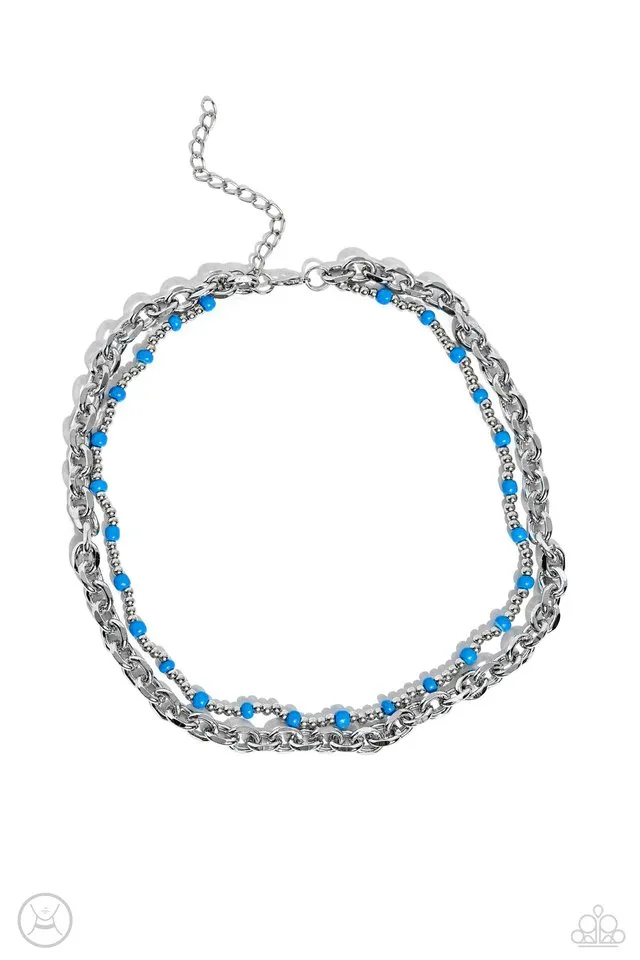 Paparazzi Necklace ~ A Pop of Color - Blue