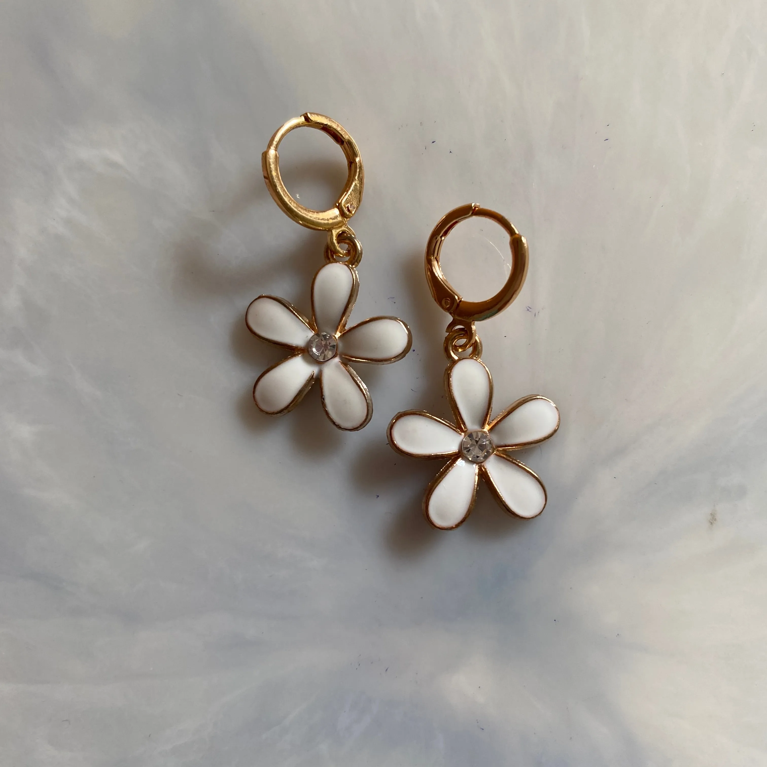 PERIWINKLE FLOWER EARRINGS