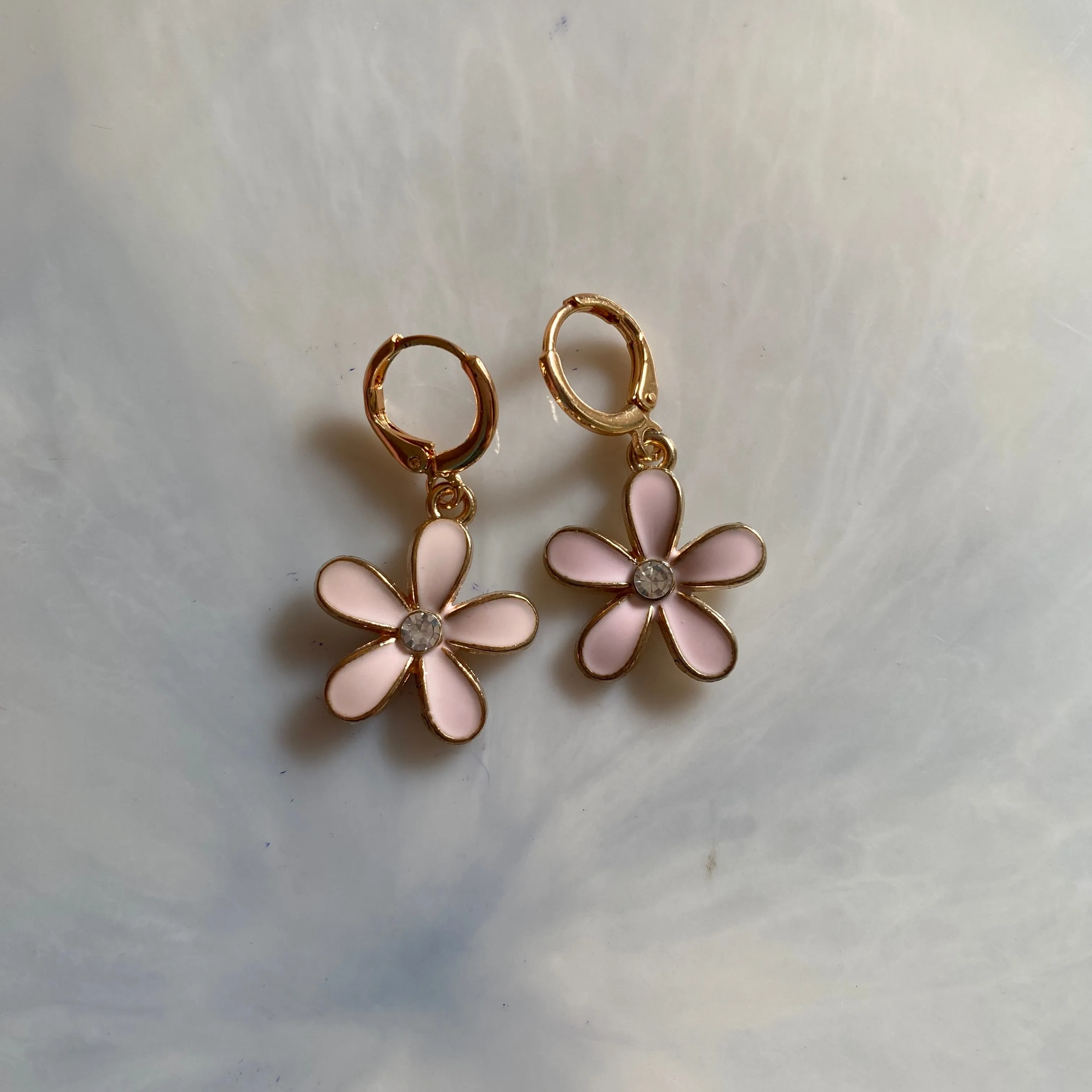 PERIWINKLE FLOWER EARRINGS