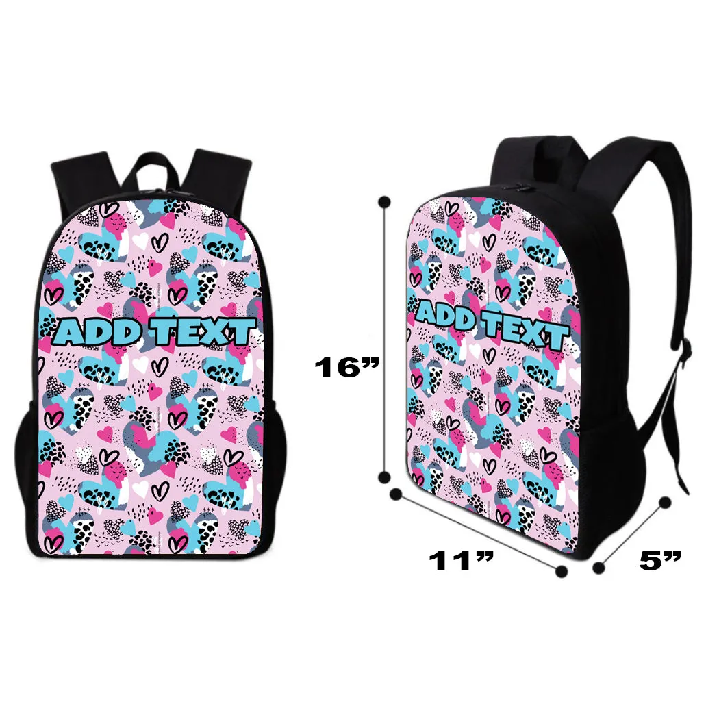 Personalized Backpacks, Lunch Bags, Duffel Bags, or Water Bottles with Full-Color - Sweet Hearts