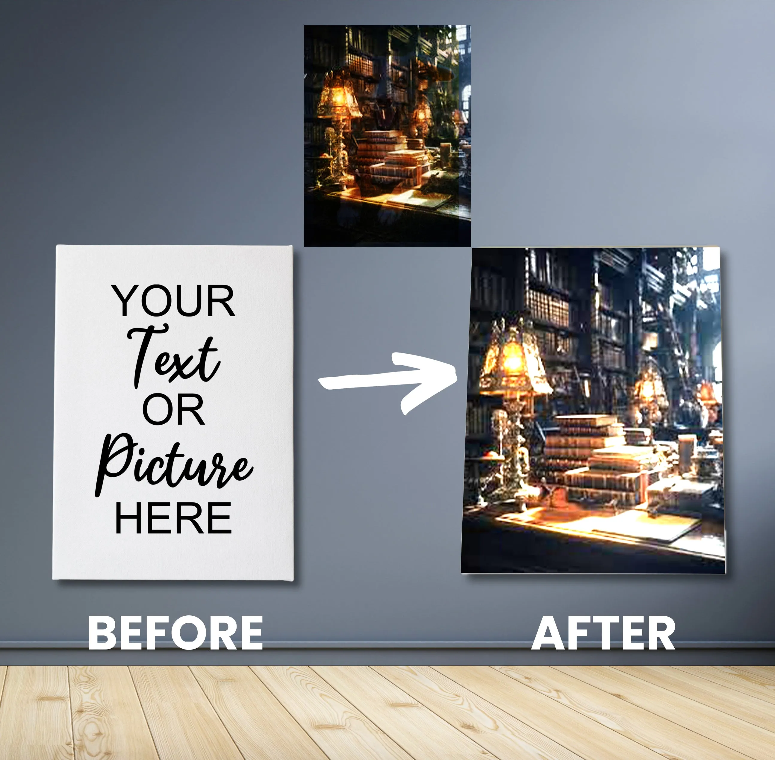 Personalized Vintage Photo to Canvas Print Wall Art