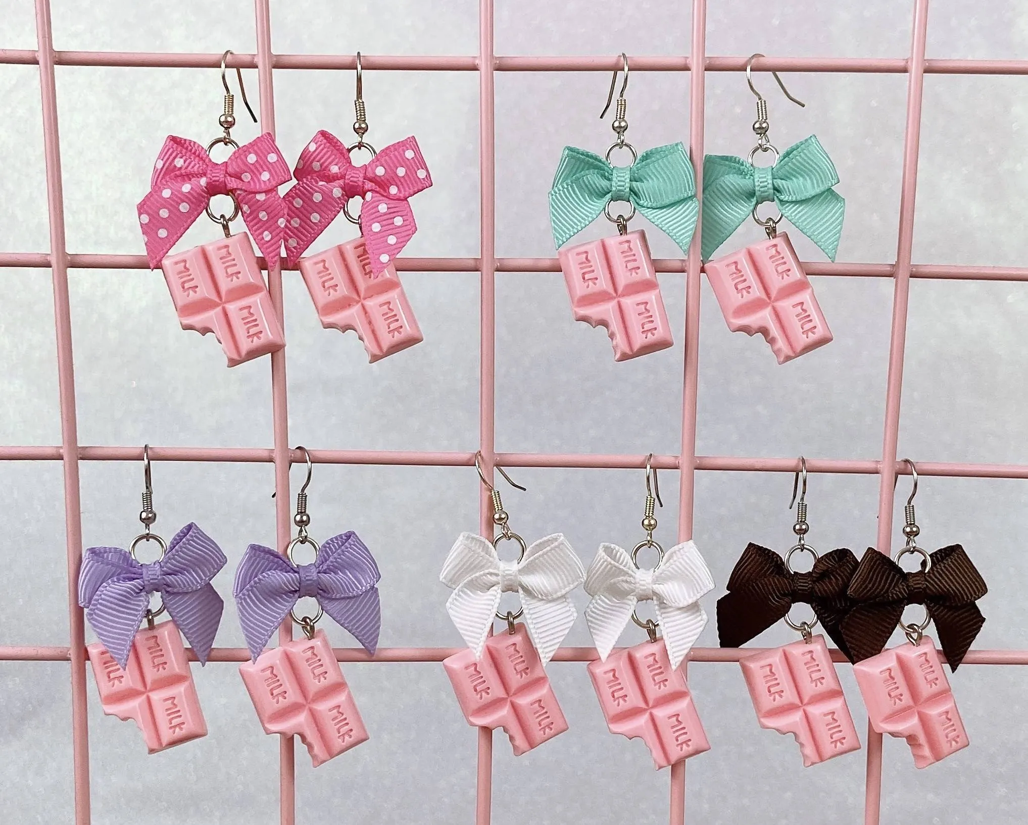 Pink Chocolate Earrings (5 Colors)