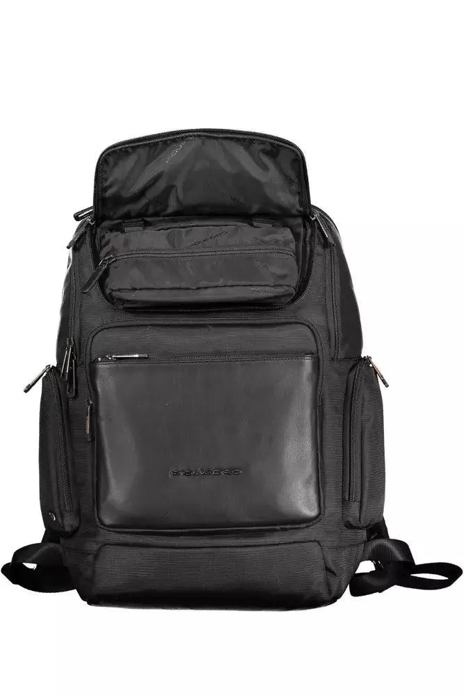 Piquadro Black RPET Men Backpack