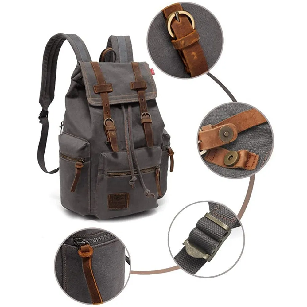 P.KU.VDSL Canvas Vintage Backpack | A-grey