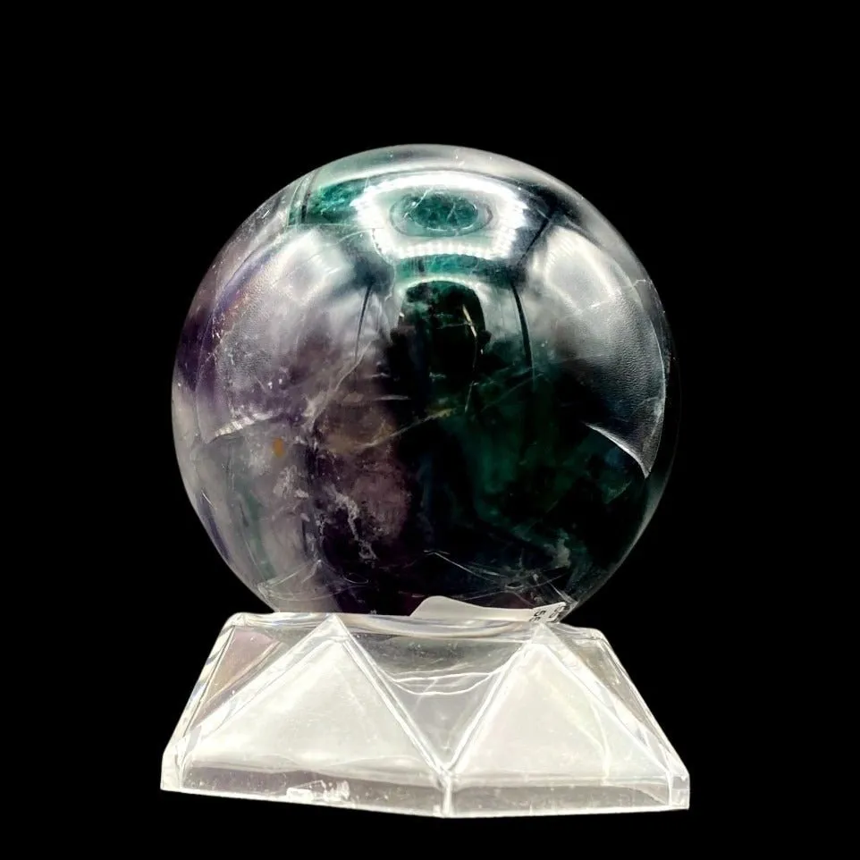 Polished Purple And Green Fluorite Crystal Ball Crystal Sphere