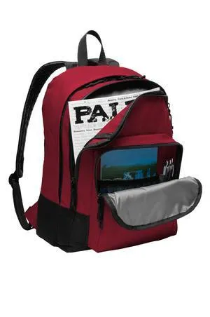 Polyester Backpack With Front Zippered Pocket