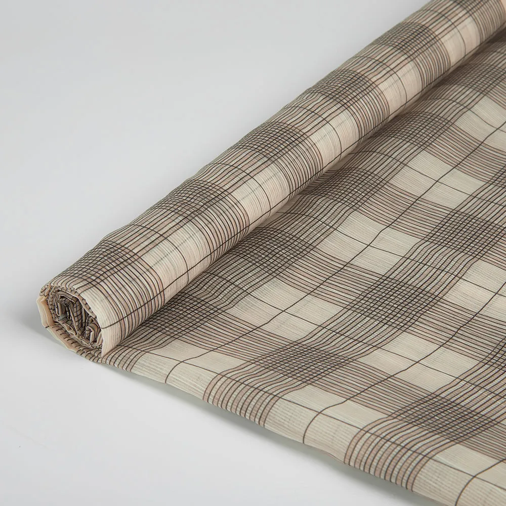 Polyester Check Pattern Printed Fabric