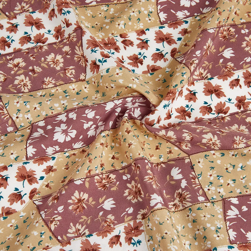 Polyester Flower Pattern Printed Fabric