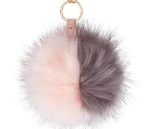 Pom Pom Handbag Keyring Charm